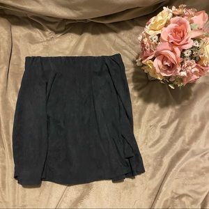 Garage Faux Suede Flowy Skirt
